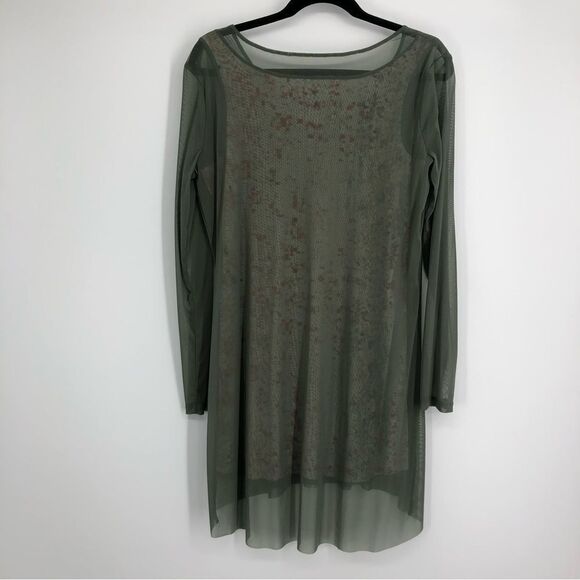 STELLA CARAKASI Lagenlook Floral Tunic Green Size Small - Picture 5 of 7
